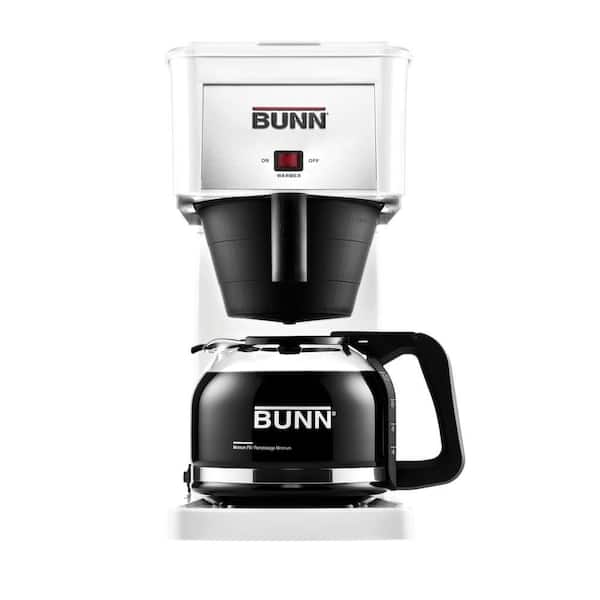 Bunn GRXW 10- Cup White Drip Coffee Maker and Home Coffee Brewer