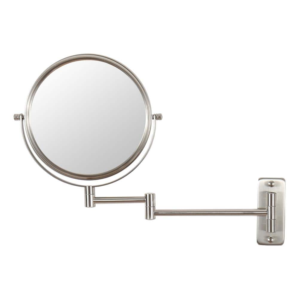 8 in. X 8 in. Small Round Magnifying Wall Mounted Bathroom Makeup Mirror in