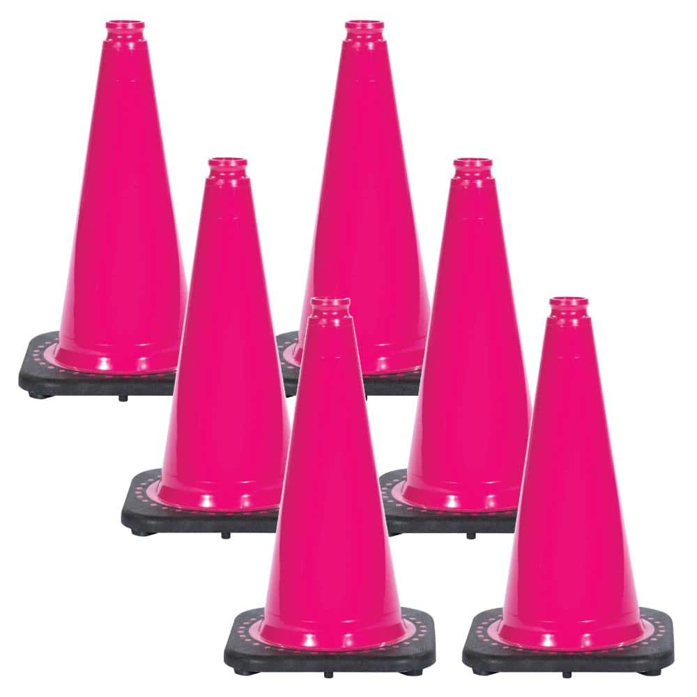 "18"" Safety Pink Traffic Cones (6-Pack)" price history on PriceWatchPro