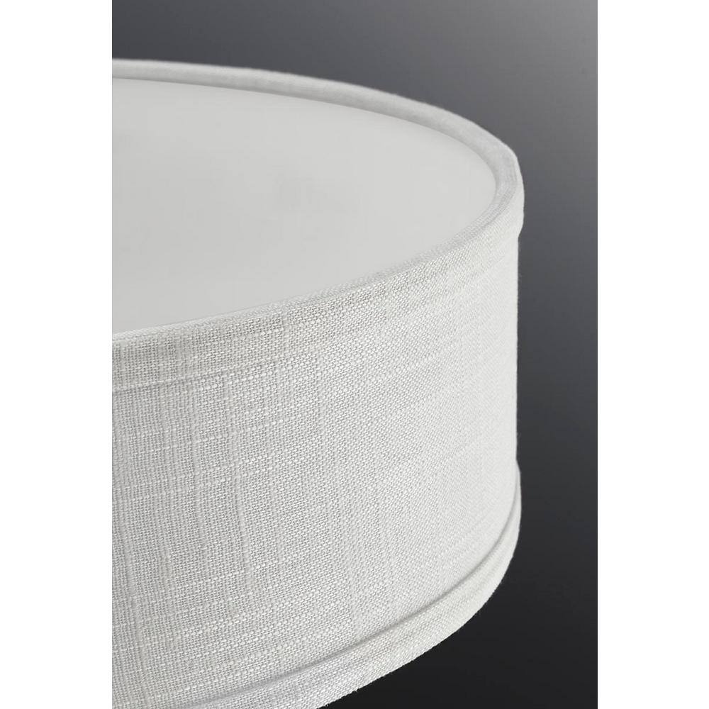 Polished Chrome 5-Light Chandelier with Off-White Fabric Shades