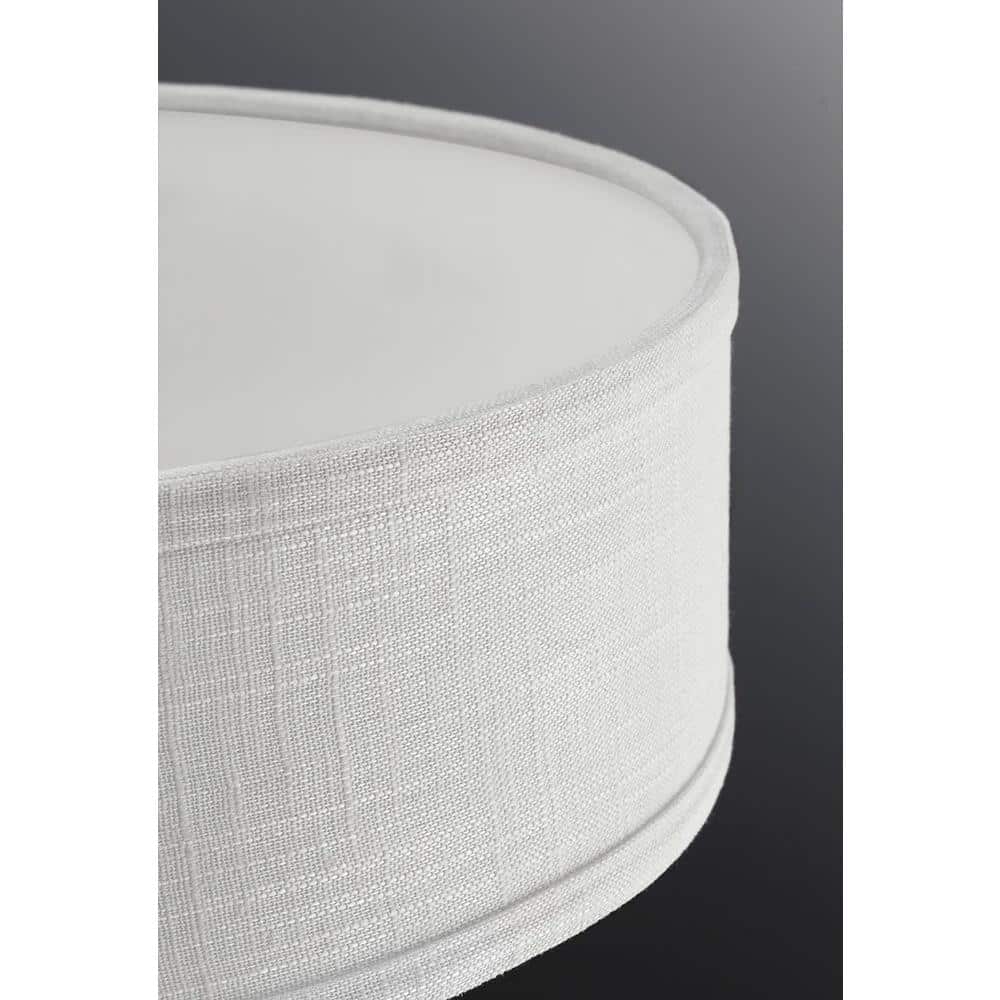 Polished Chrome Dimmable Bath Vanity Light with Linen Shade