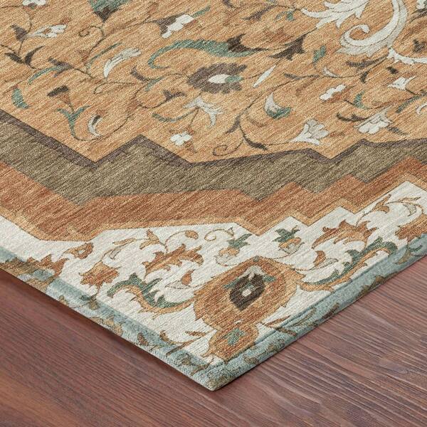 Chantille Machine Washable Indoor/Outdoor Abstract ACN2715 Copper 2 ft. x 3 ft. Accent Rug
