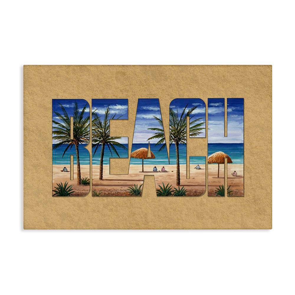 Tropical Beach Outline by Art Brands Holdings, LLC. Unframed Coastal Graphic Art Print 16 in. x 24 in. price history on PriceWatchPro