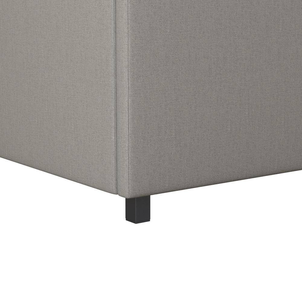 Brittany Modern Full Gray Upholstered Bed with Storage Drawers