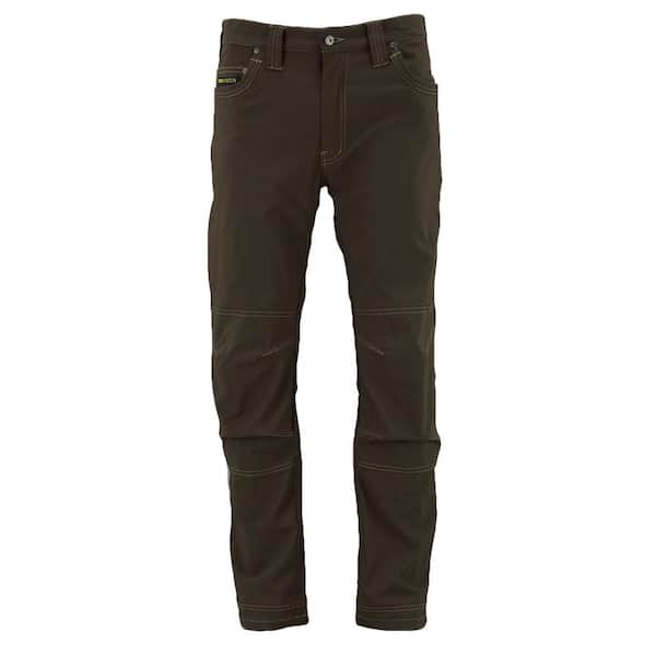 Madison Stretch Men's 32 in. x 33 in. Bark Rayon/Nylon/Elastane Work Pants