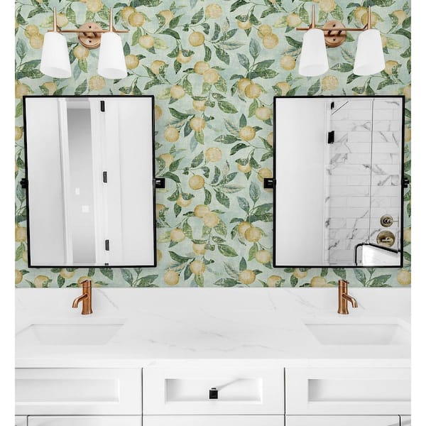 Honey Bell Fruit Lemon Vinyl Peel and Stick Wallpaper Roll (Covers 30.75 sq. ft. )