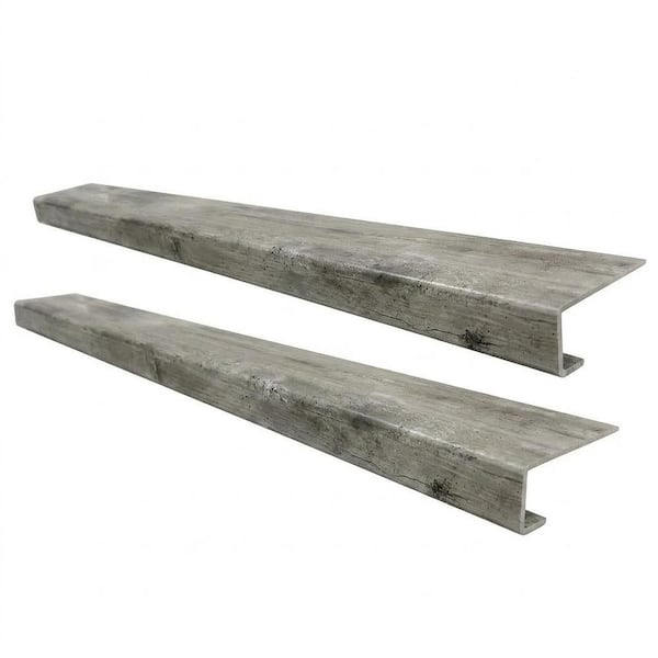 STEPSOLUTION Butler Hickory Vinyl Stair Tread Square-Exact Match