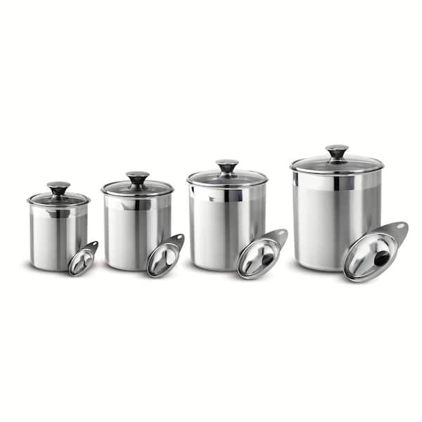 Tramontina Gourmet 8-Piece Covered Canister and Scoop Set 80204