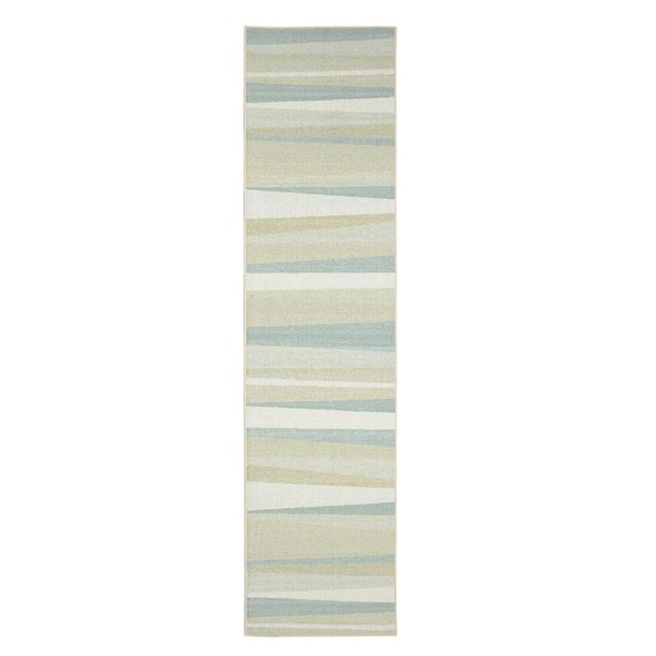 Mohawk Home Horizon Stripe Natural 2 ft. x 7 ft. Runner Area Rug