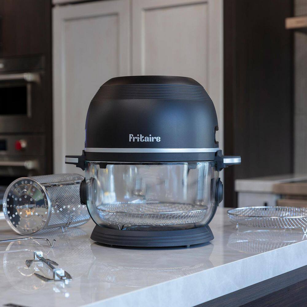 Fritaire 5 Qt Black Electric Glass Bowl Air Fryer