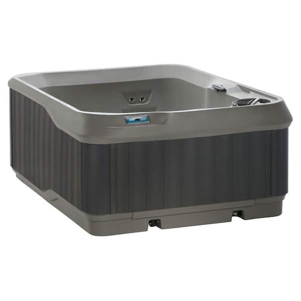 Ibiza 4-Person, 24-SS Jet Lounger, 110V/230V with Stainless Heater, Ozone, Waterfall and Upgraded Synthetic Wood Skirt