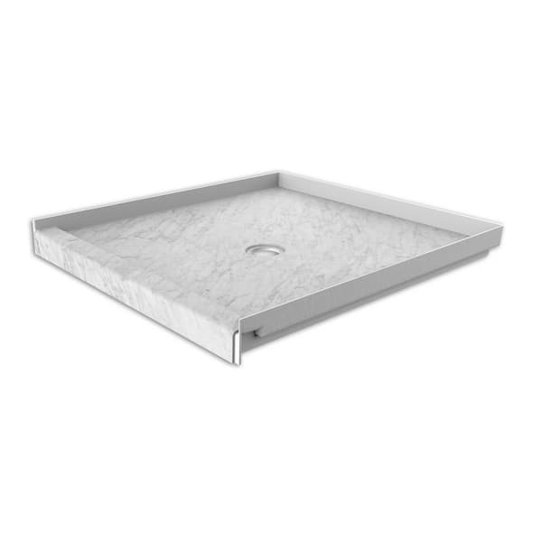 FlexStone 36 in. x 36 in. Single Threshold Shower Base with Center Drain in Frost
