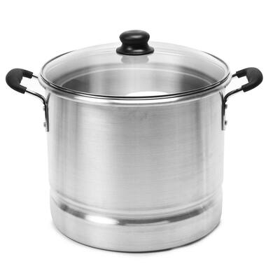 Mexicana 20 qt. Aluminum Stovetop Steamer with Glass Lid