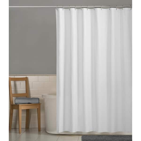 Orange Piece Waterproof Bathroom Polyester Shower Curtain Liner Water Resistant 