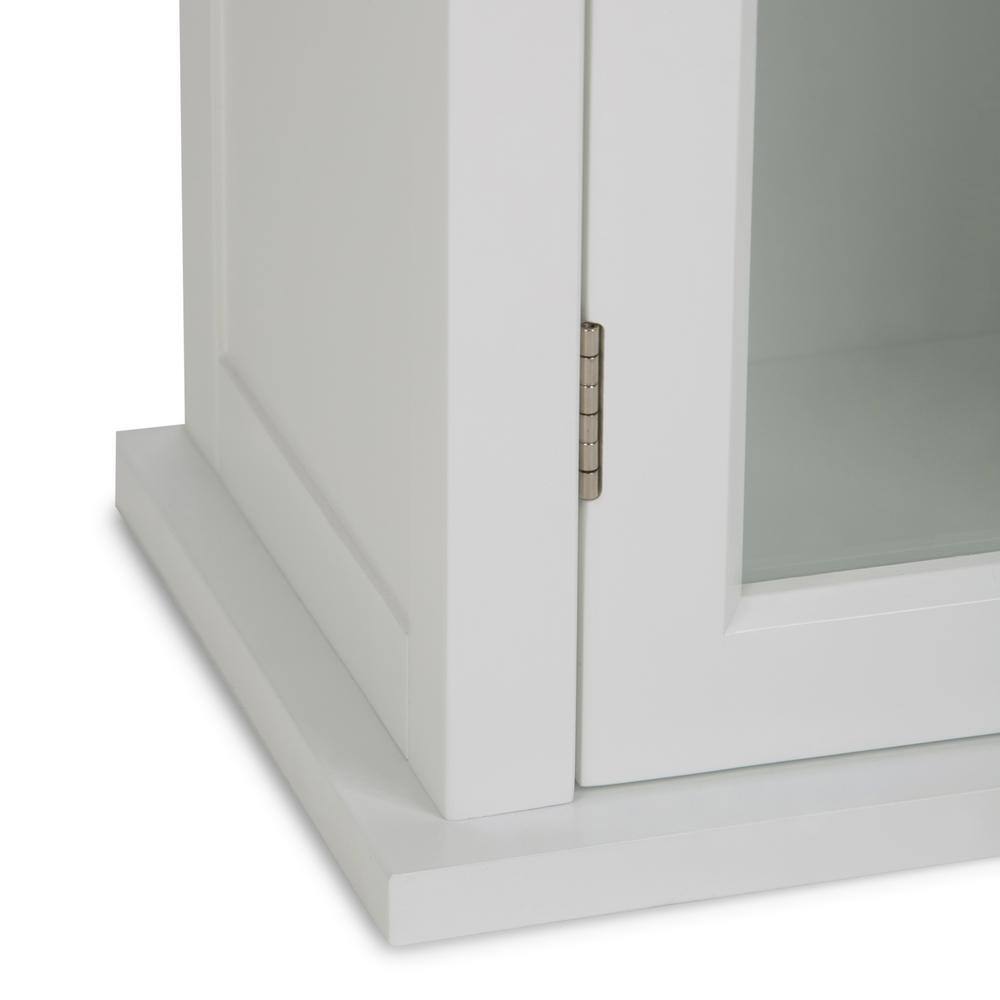 Pure White Rubberwood Single Door Wall Cabinet