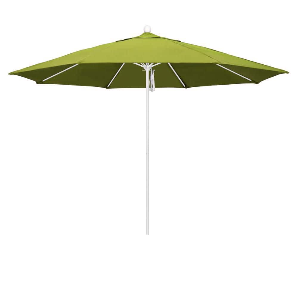 11 ft. Matted White Aluminum Market Patio Umbrella with Fiberglass Ribs Pulley Lift in Ginkgo Pacifica price history on PriceWatchPro