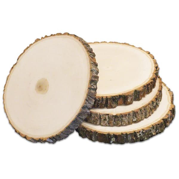 Basswood Natural Wood Round Slices Project Panel (4-pack) (50800)