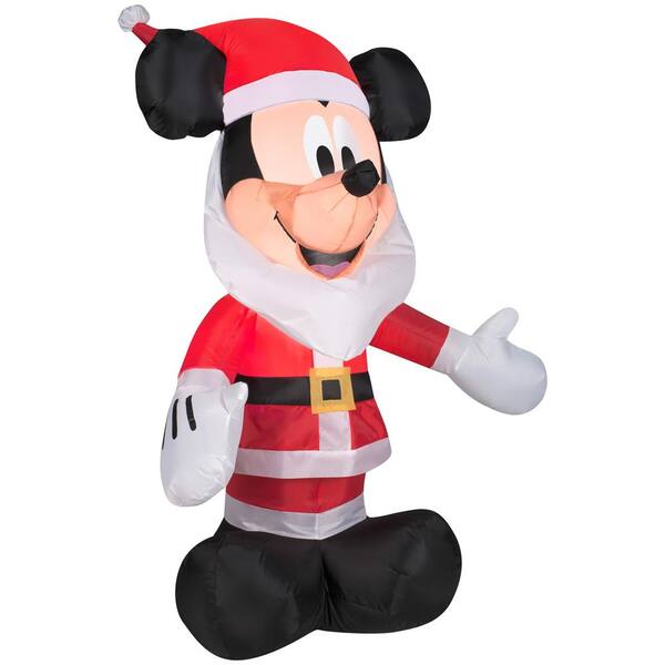 3.5 ft. H x 2.5 ft. W Inflatable Mickey Mouse with Santa Beard G