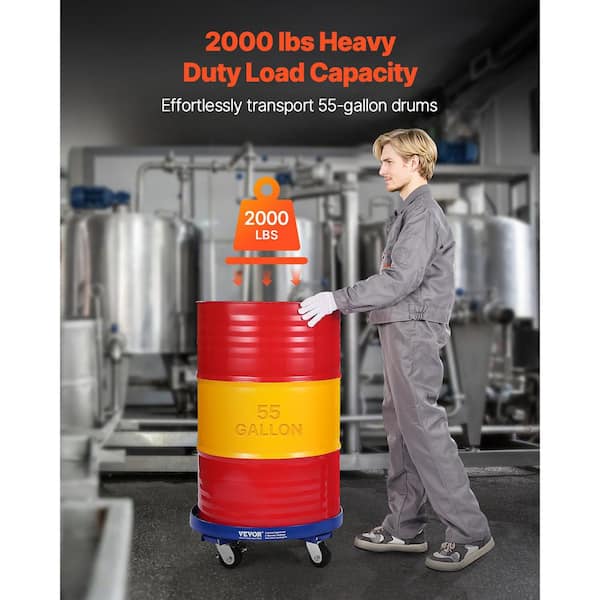 ELAFROS 30 Gallon And 55 Gallon Heavy Duty Plastic Drum Dolly - Durabl