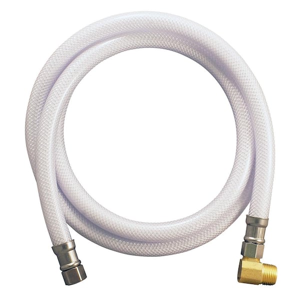 Apollo 3/8 in. x 3/8 in. Comp x MIP 60 in. Braided PVC Dishwasher Connector with Elbow