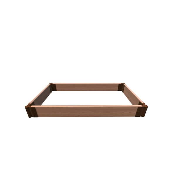 Frame It All Tool-Free Classic Sienna 2 ft. x 4 ft. x 5.5 in. Composite Raised Garden Bed-1 in. Profile