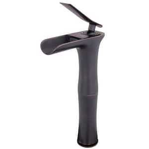 Victoria Watersaver Single Hole Single-Handle Vessel Bathroom Faucet with Waterfall Spout in Oil Rubbed Bronze
