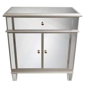 32 in. Silver Standard Rectangle Mirrored Console Table