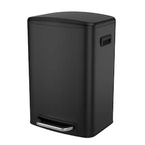 Kohler K-20956-BST Black Stainless Dual-Compartment Step Trash Can