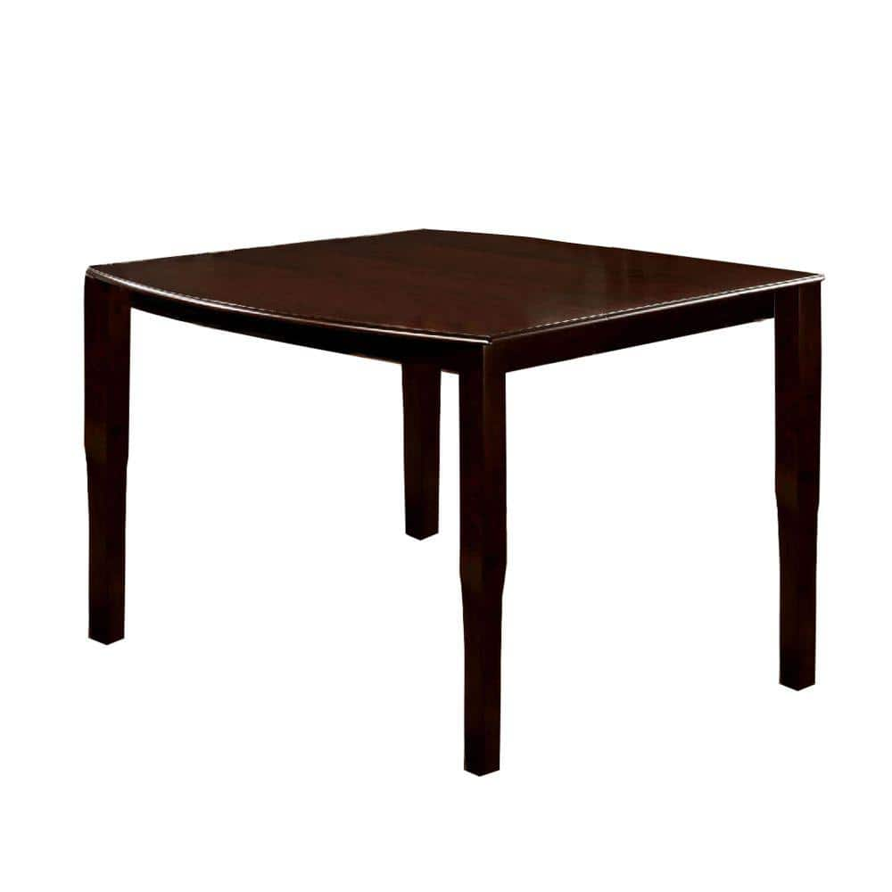 Benjara Transitional Style 54 In. Brown Wooden 4 Legs Counter Height ...