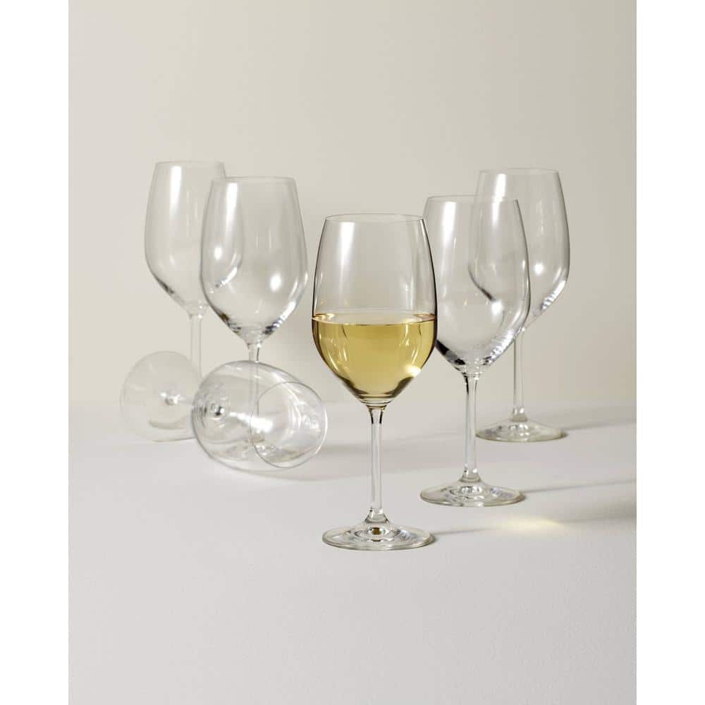 Tuscany Classics Clear Crystal White Wine Glass Set, 6 Count