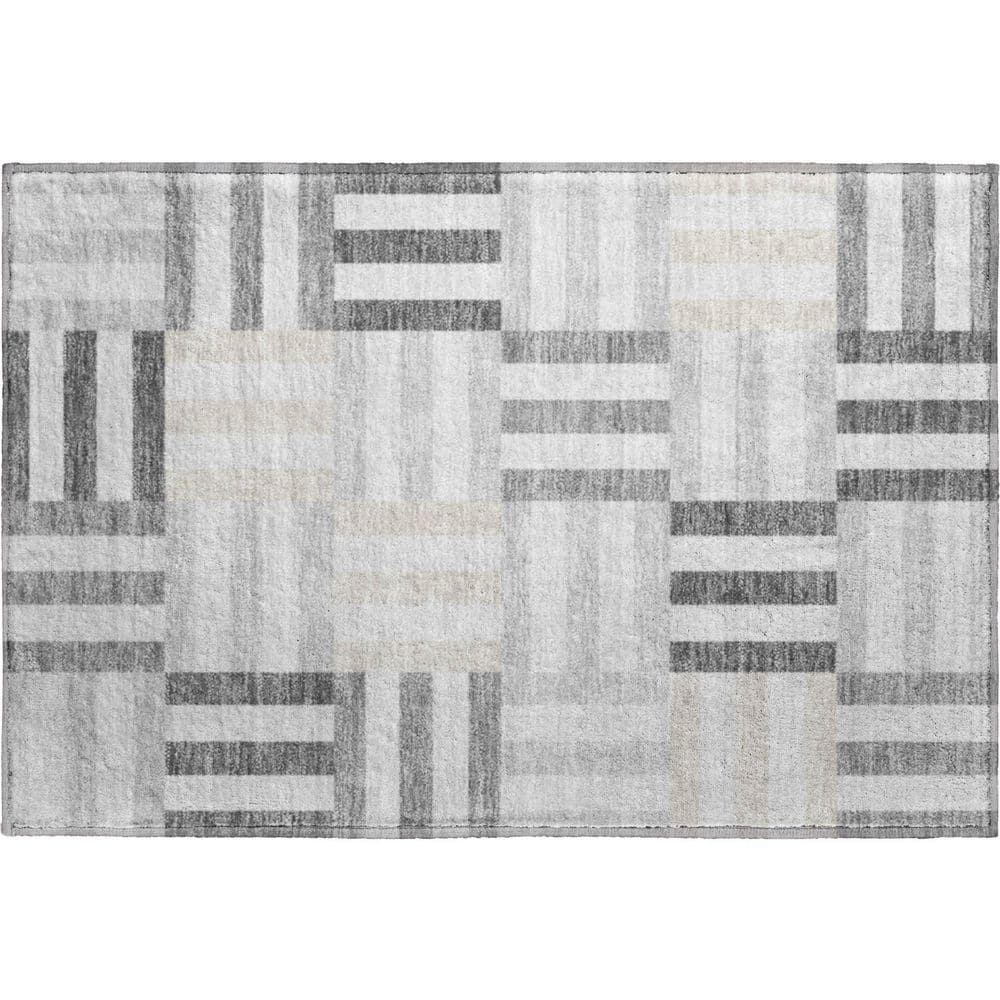 Mayfield Premium Machine Washable Abstract AMF2332 Gray 2 ft. x 3 ft. Accent Rug price history on PriceWatchPro