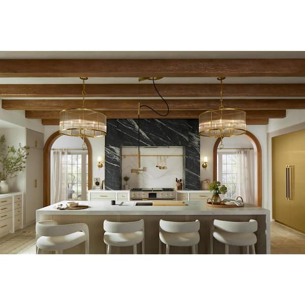 KOHLER Purist 5 in. (127 mm) Center-to-Center Vibrant Brushed Moderne Brass Drawer Bar Pull