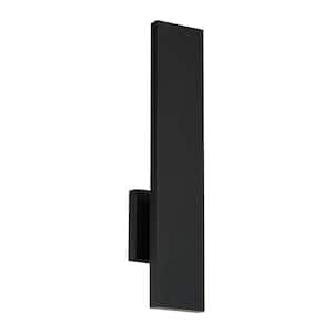 Stag Black Indoor/Outdoor Hardwired Coach Sconce with Color Selectable Integrated LED