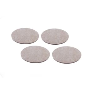 Everbilt 2-1/8 in. Beige Round Self-Adhesive Plastic Heavy Duty Furniture  Slider Glides for Carpeted Floors (4-Pack) 4602444EB - The Home Depot