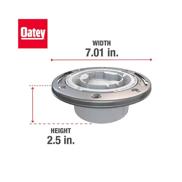 Fast Set 4 in. PVC Hub Spigot Toilet Flange with Test Cap and Stainless Steel Ring