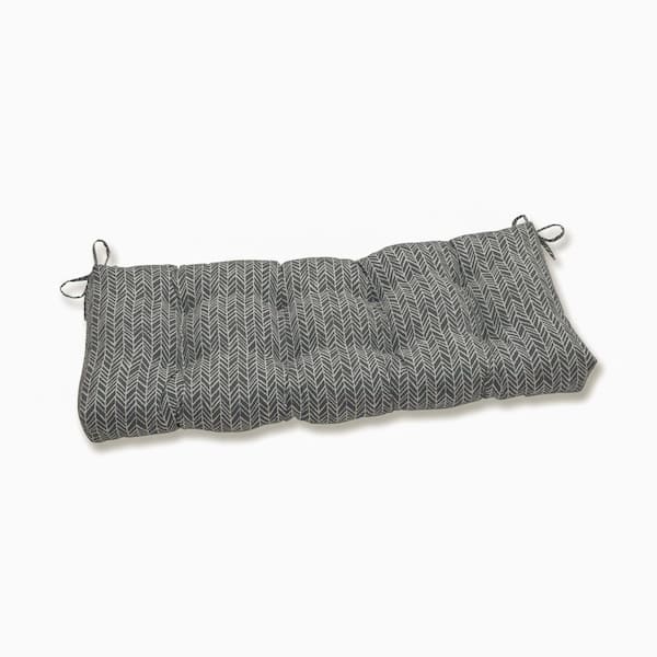 Pillow Perfect Other Rectangular Outdoor Bench Cushion in Gray