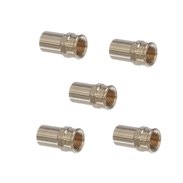 Viega ProPress 3/4 in. FTG x 1/2 in. FPT Zero-Lead Bronze Street Adapter (5-Pack)