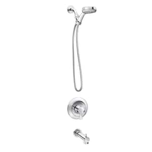 Meena Single Handle 4-Spray 4 in. Tub and Shower Faucet 1.75 GPM in. Chrome (Valve Included)