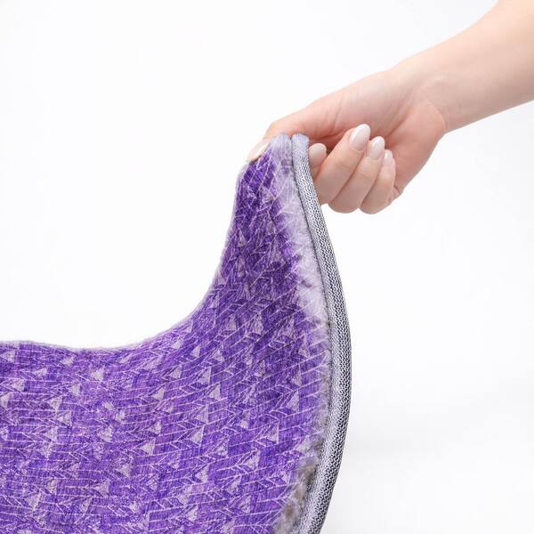 Dream Shag Premium Machine Washable Abstract ADS514 Purple 10 ft. x 14 ft. Area Rug