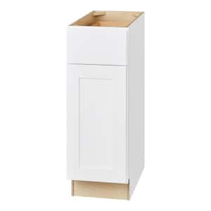 Avondale Shaker Alpine White Ready to Assemble Plywood 12 in Base Kitchen Cabinet (12 in W x 34.5 in H x 24 in D)