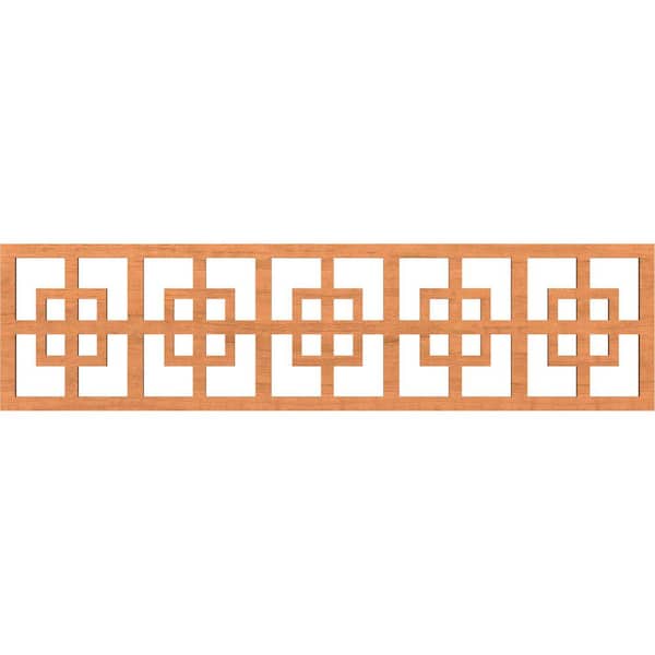 Ekena Millwork Cambridge Fretwork 0.25 in. D x 47 in. W x 12 in. L Cherry Wood Panel Moulding
