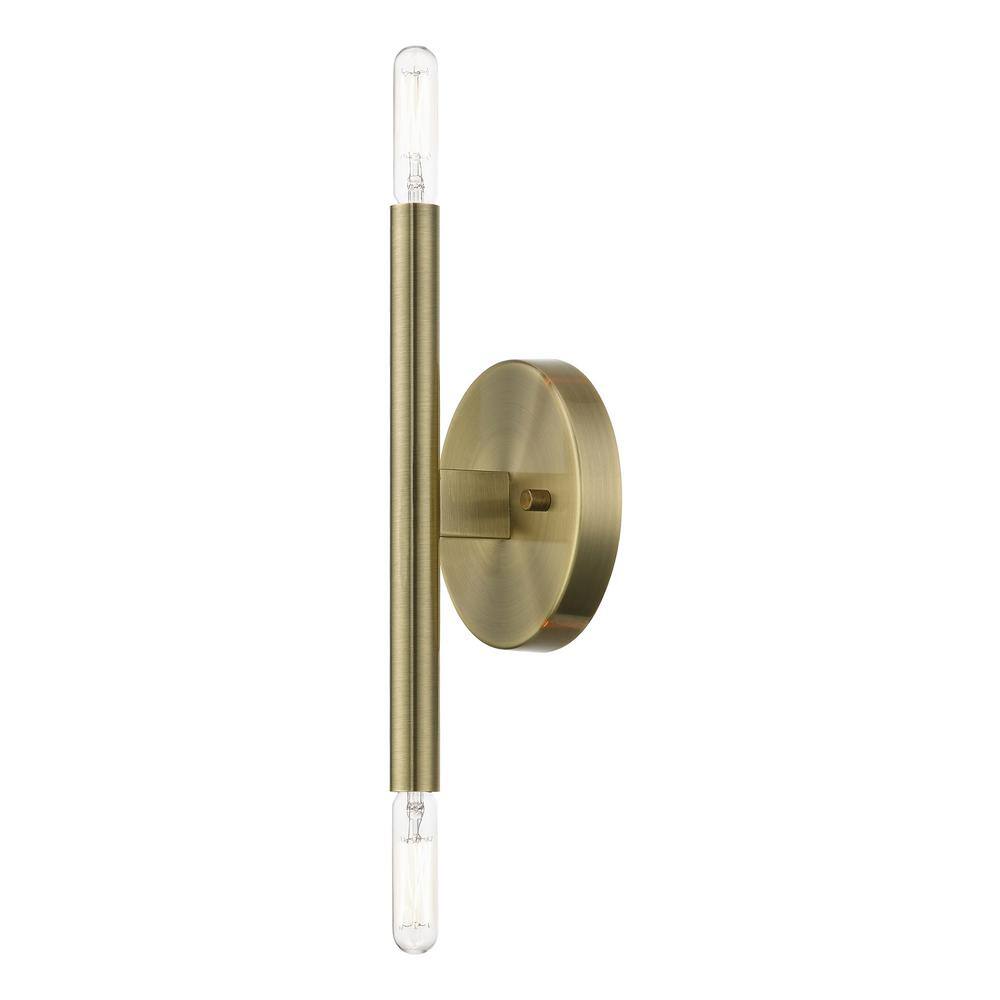 Copenhagen Elegance 2-Light Antique Brass Wall Sconce