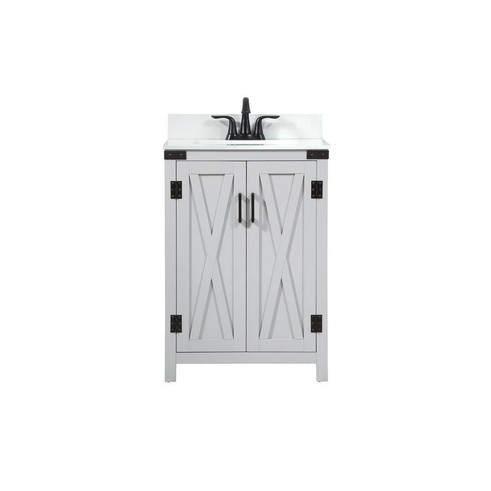 Timeless Home 32 in. W x 19 in. D x 34 in. H Bath Vanity in White with Ivor
