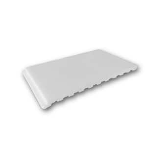 3/8 in. D x 6-5/8 in. W x 4 in. L Primed White Plain Polystyrene Panel Moulding Sample