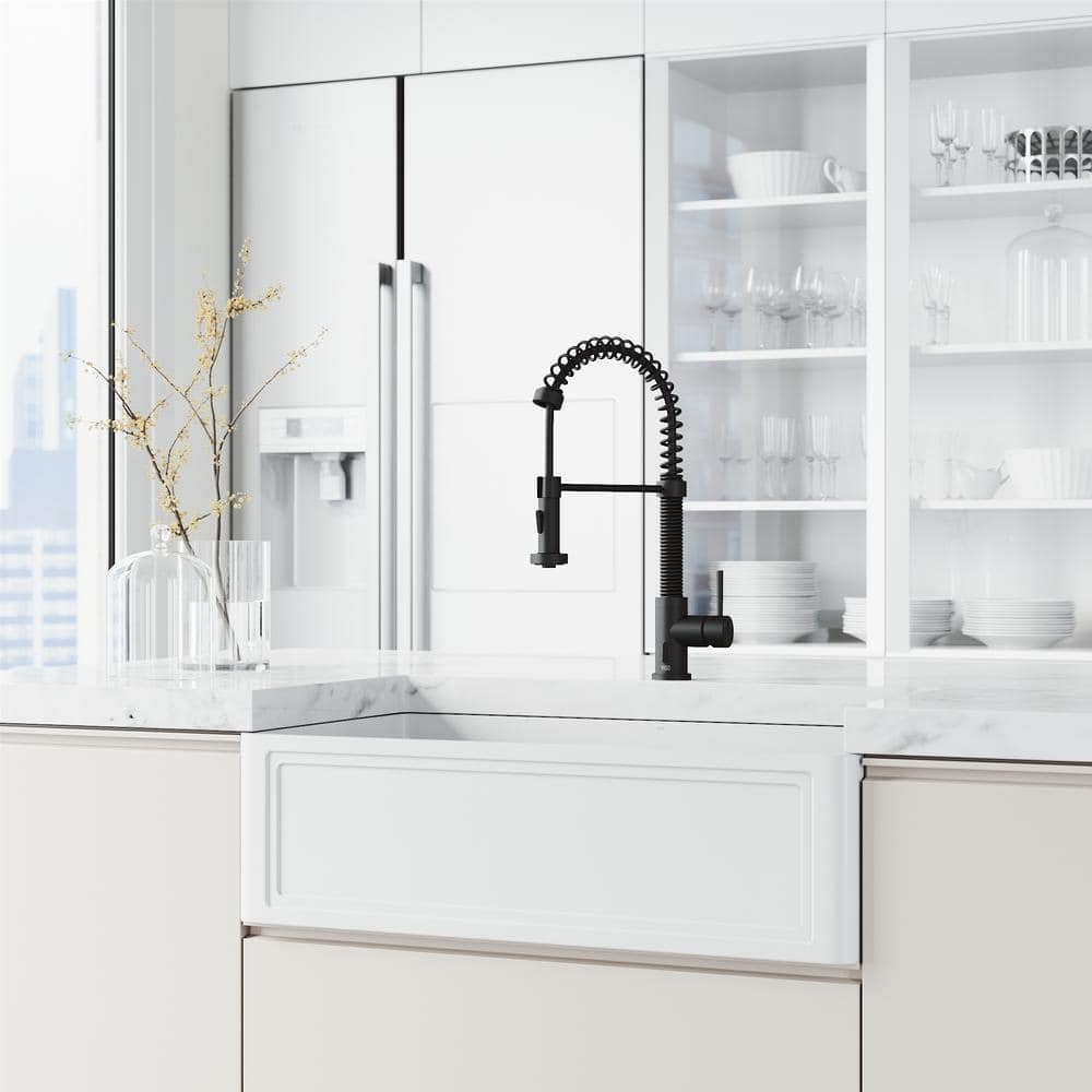 Matte Black Brass Touchless Pull-Down Kitchen Faucet with Spray
