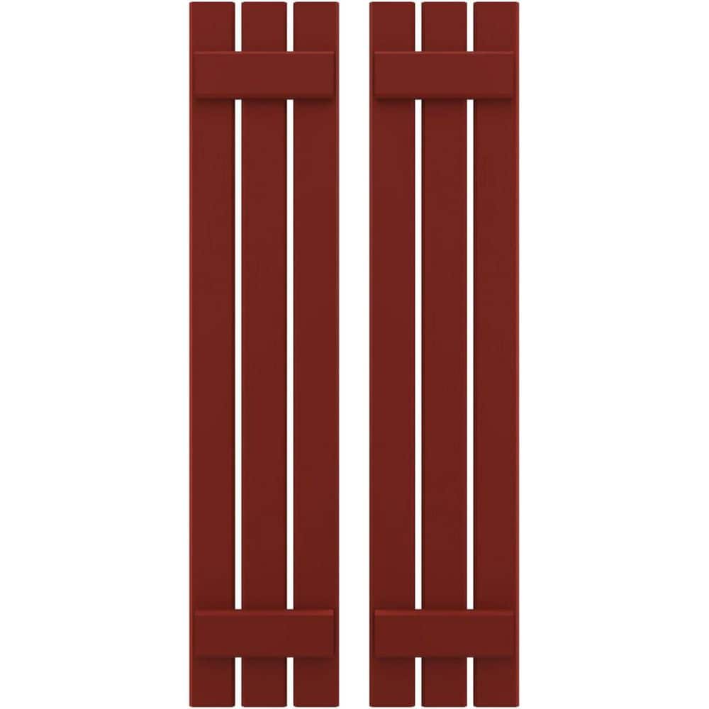 11-1/2-in W x 45-in H Americraft 3 Board Exterior Real Wood Spaced Board and Batten Shutters Pepper Red price history on PriceWatchPro