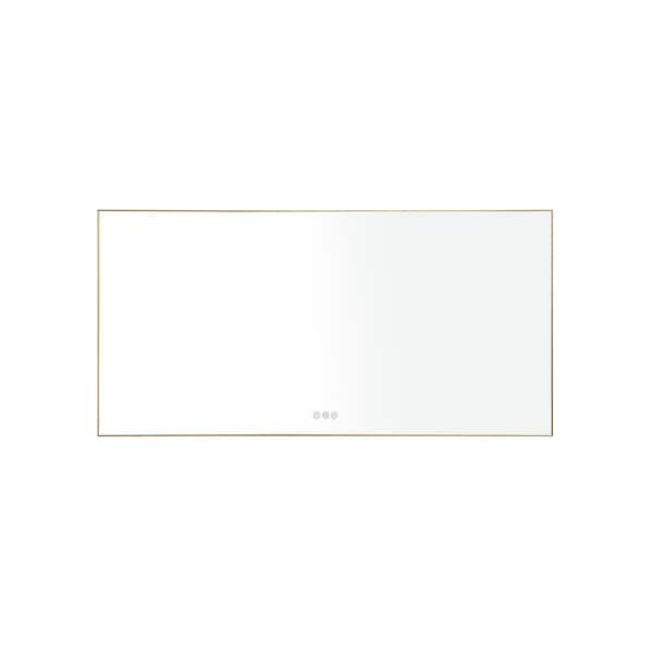 FUNKOL 72 in. L x 36 in. W. Rectangular LED Bathroom Wall Mount Vanity Mirror with Backlight, Anti-fog, Memory