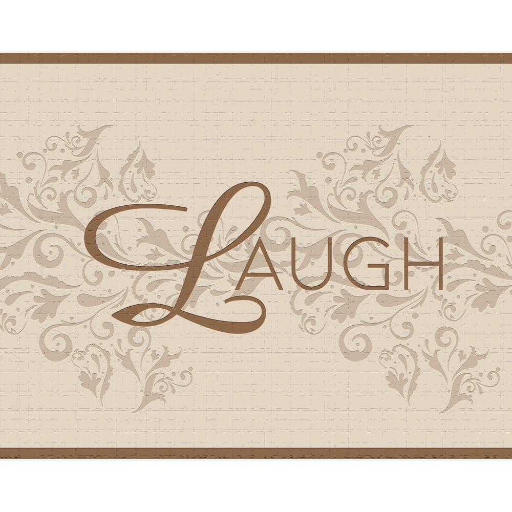 Falkirk Dandy Sepia, Tan Live, Love, Laugh Retro Peel and Stick Wallpaper B