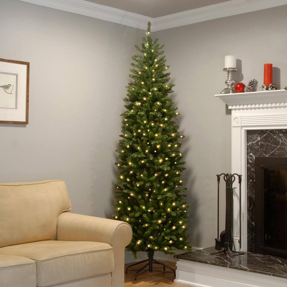 7.5 ft Pre-Lit Slim Kingswood Fir Christmas Tree with White Lights