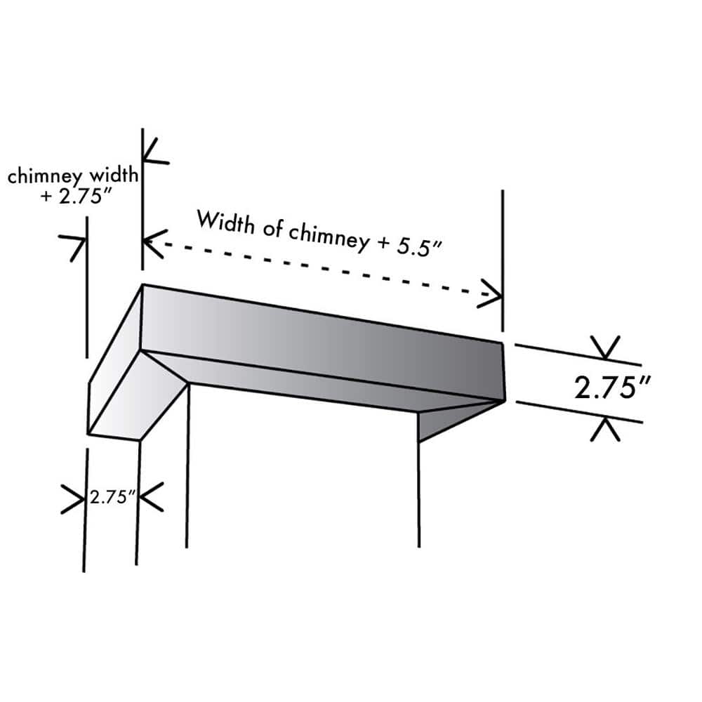 Stainless Steel Crown Molding for Range Hood Chimney Extension